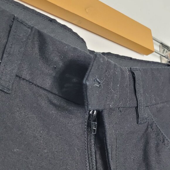 Point Zero Black Mid Rise Straight Leg Cotton Blend Pant Size 30/32 - Picture 3 of 15